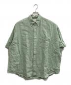 Graphpaperグラフペーパー）の古着「Color-Nep Oxford S/S B.D Shirt/カラーネップ オックスフォード S/S ボタンダウンシャツ」｜グリーン