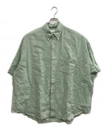 Graphpaper（グラフペーパー）の古着「Color-Nep Oxford S/S B.D Shirt/カラーネップ オックスフォード S/S ボタンダウンシャツ」｜グリーン