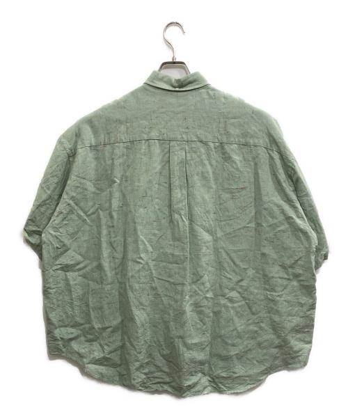 Graphpaper（グラフペーパー）Graphpaper (グラフペーパー) Color-Nep Oxford S/S B.D Shirt/カラーネップ オックスフォード S/S ボタンダウンシャツ グリーン サイズ:Fの古着・服飾アイテム