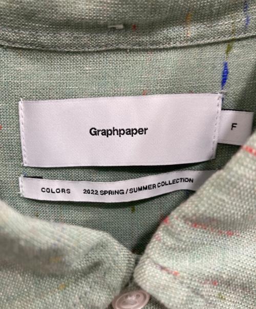 Graphpaper（グラフペーパー）Graphpaper (グラフペーパー) Color-Nep Oxford S/S B.D Shirt/カラーネップ オックスフォード S/S ボタンダウンシャツ グリーン サイズ:Fの古着・服飾アイテム