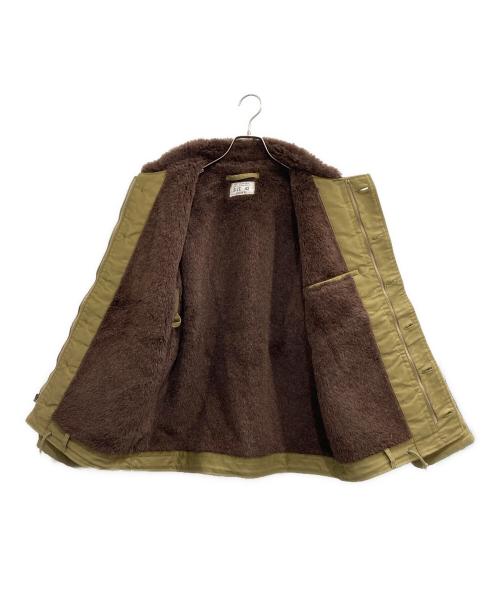 HOUSTON（ヒューストン）HOUSTON (ヒューストン) ALPACA N-1 DECK JACKE/アルパカN-1デッキジャケット/アルパカライニング N-1デッキジャケット タン（オリーブ） サイズ:42の古着・服飾アイテム