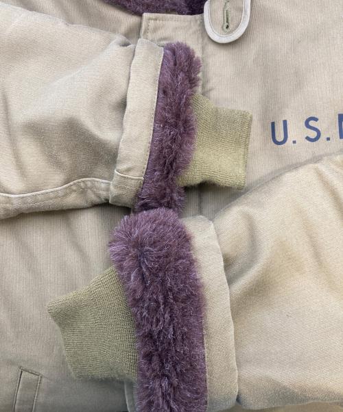 HOUSTON（ヒューストン）HOUSTON (ヒューストン) ALPACA N-1 DECK JACKE/アルパカN-1デッキジャケット/アルパカライニング N-1デッキジャケット タン（オリーブ） サイズ:42の古着・服飾アイテム