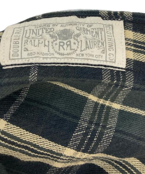 RRL（ダブルアールエル）RRL (ダブルアールエル) チェックウエスタンネルシャツ ネイビー サイズ:Ｍの古着・服飾アイテム