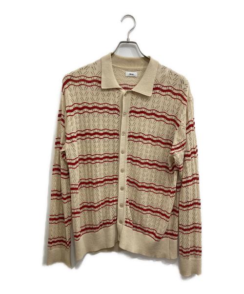 ALLEGE（アレッジ）ALLEGE (アレッジ) Openwark Border Cardigan ベージュ サイズ:4の古着・服飾アイテム