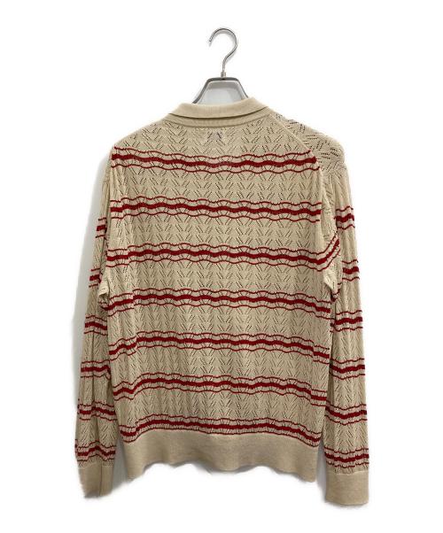 ALLEGE（アレッジ）ALLEGE (アレッジ) Openwark Border Cardigan ベージュ サイズ:4の古着・服飾アイテム