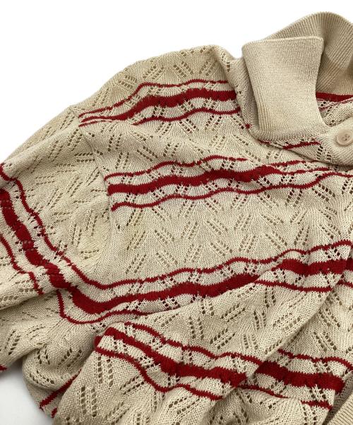 ALLEGE（アレッジ）ALLEGE (アレッジ) Openwark Border Cardigan ベージュ サイズ:4の古着・服飾アイテム