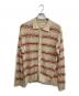 ALLEGE（アレッジ）の古着「Openwark Border Cardigan」｜ベージュ