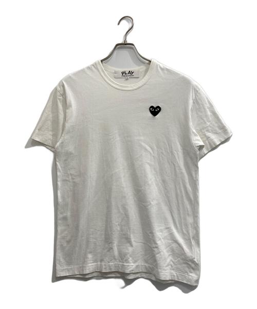 PLAY COMME des GARCONS（プレイコムデギャルソン）PLAY COMME des GARCONS (プレイコムデギャルソン) ハートワッペンTシャツ ホワイト サイズ:XLの古着・服飾アイテム