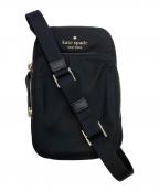 Kate Spadeケイトスペード）の古着「チェルシー ノース サウス デュアル ジップ フォン クロスボディ」｜ブラック
