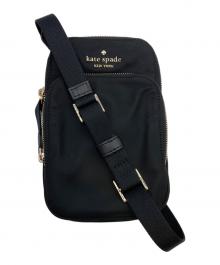 Kate Spade（ケイトスペード）の古着「チェルシー ノース サウス デュアル ジップ フォン クロスボディ」｜ブラック