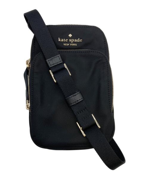 Kate Spade（ケイトスペード）Kate Spade (ケイトスペード) チェルシー ノース サウス デュアル ジップ フォン クロスボディ ブラックの古着・服飾アイテム