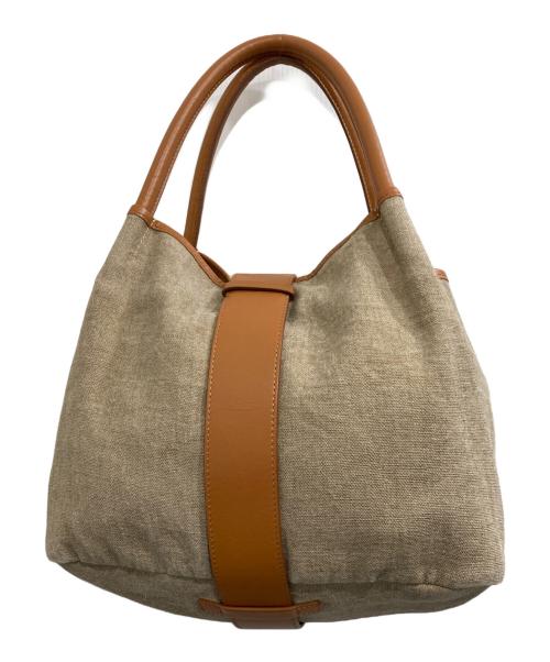 zanellato（ザネラート）ZANELLATO (ザネラート) レザーキャンバストートバッグ ブラウン×ベージュの古着・服飾アイテム