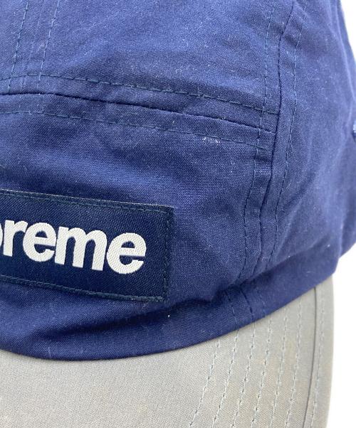 SUPREME（シュプリーム）SUPREME (シュプリーム) Waxed Cotton Camp Cap/ワックス　コットン　キャンプ　キャップ ネイビー×グレーの古着・服飾アイテム