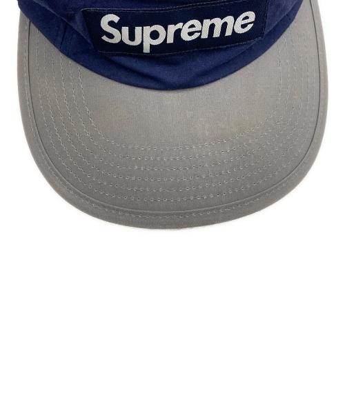 SUPREME（シュプリーム）SUPREME (シュプリーム) Waxed Cotton Camp Cap/ワックス　コットン　キャンプ　キャップ ネイビー×グレーの古着・服飾アイテム