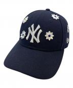 New Era×nick gearニューエラ×ニックギア）の古着「3D フラワーキャップ/コラボキャップ/3D FLOWER CAP」｜ネイビー