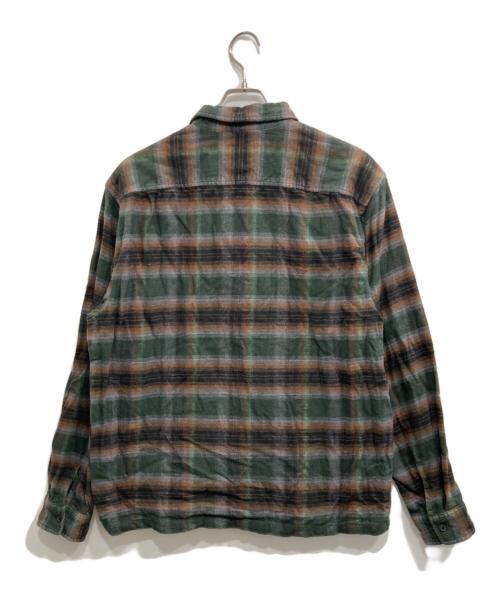 SUPREME（シュプリーム）Supreme (シュプリーム) Shadow Plaid Flannel Zip Up Shirt/シャドウプレイドジップアップシャツ グレー×ブラウン サイズ:Lの古着・服飾アイテム