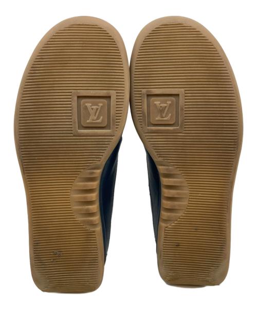 LOUIS VUITTON（ルイ ヴィトン）LOUIS VUITTON (ルイ ヴィトン) レザーローカットスニーカー ブルー サイズ:35の古着・服飾アイテム