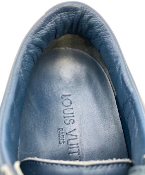 LOUIS VUITTON（ルイ ヴィトン）LOUIS VUITTON (ルイ ヴィトン) レザーローカットスニーカー ブルー サイズ:35の古着・服飾アイテム