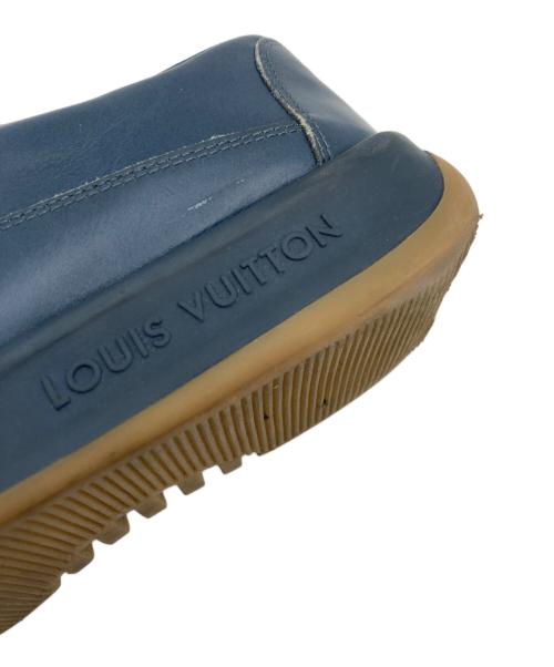 LOUIS VUITTON（ルイ ヴィトン）LOUIS VUITTON (ルイ ヴィトン) レザーローカットスニーカー ブルー サイズ:35の古着・服飾アイテム