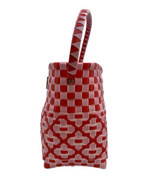 MARNI（マルニ）MARNI (マルニ) MARKET POD BASKETバッグ/マーケット　ポッド　バスケットバッグ ピンク×レッドの古着・服飾アイテム