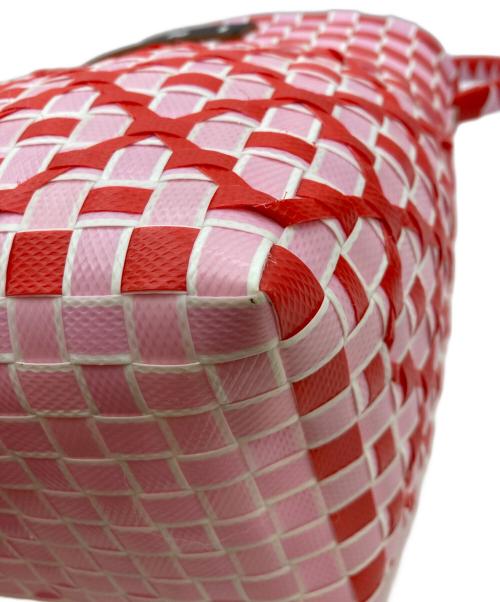 MARNI（マルニ）MARNI (マルニ) MARKET POD BASKETバッグ/マーケット　ポッド　バスケットバッグ ピンク×レッドの古着・服飾アイテム