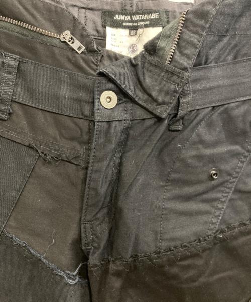 JUNYA WATANABE COMME des GARCONS（(ジュンヤワタナベ コムデギャルソン）JUNYA WATANABE COMME des GARCONS ((ジュンヤワタナベ コムデギャルソン) 再構築カーゴパンツ ブラック サイズ:SSの古着・服飾アイテム