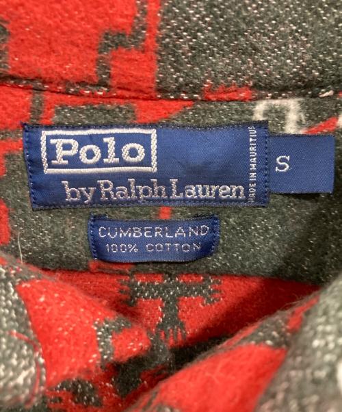 POLO RALPH LAUREN（ポロ・ラルフローレン）POLO RALPH LAUREN (ポロ・ラルフローレン) ネイティブ柄 ハーフボタンプルオーバー グレー サイズ:Sの古着・服飾アイテム