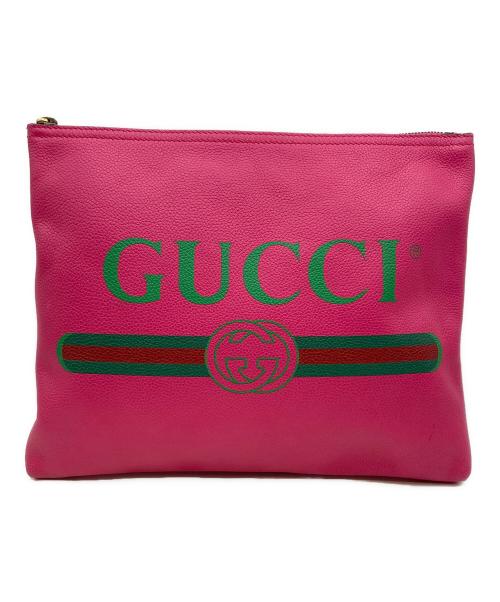 GUCCI（グッチ）GUCCI (グッチ) クラッチバッグ ピンクの古着・服飾アイテム