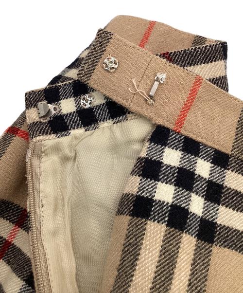 Burberry's（バーバリーズ）Burberry's (バーバリーズ) ノヴァチェックウールスカート ブラウン サイズ:13ARの古着・服飾アイテム