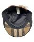 中古・古着 BURBERRY LONDON (バーバリーロンドン) ハンチング ブラウン×ブラック サイズ:L 未使用品：8000円
