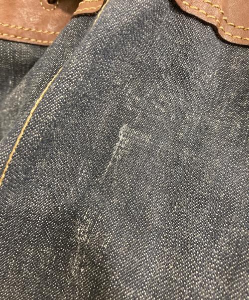 BURBERRY BLUE LABEL（バーバリー ブルー レーベル）BURBERRY BLUE LABEL (バーバリー ブルー レーベル) デニムレザートートバッグ インディゴの古着・服飾アイテム