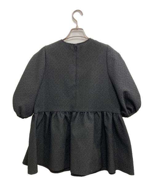 UNITED ARROWS（ユナイテッドアローズ）UNITED ARROWS (ユナイテッドアローズ) ジャカード 5SL ペプラム ブラウス ブラック サイズ:38の古着・服飾アイテム