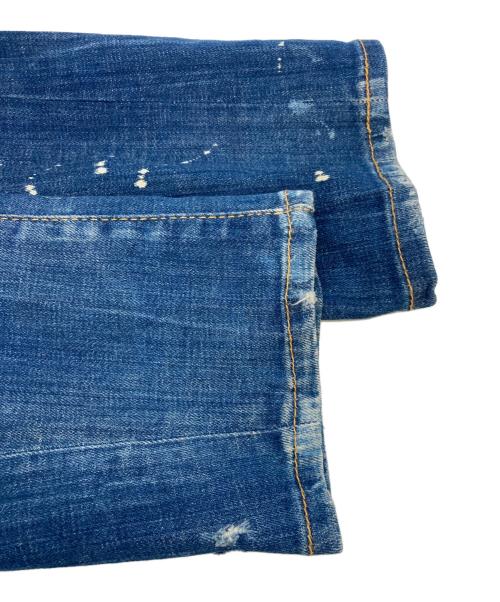 DSQUARED2（ディースクエアード）DSQUARED2 (ディースクエアード) ペイントデニムパンツ インディゴ サイズ:50の古着・服飾アイテム
