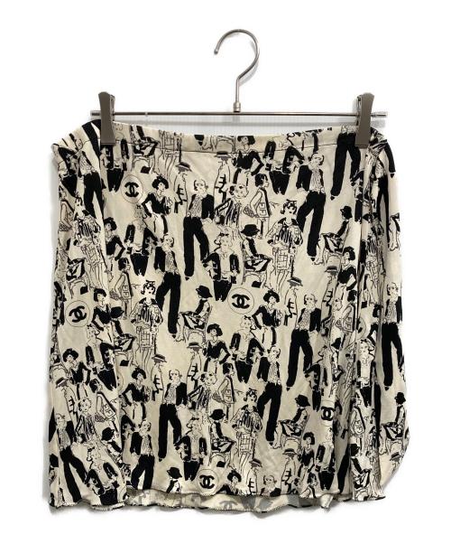 CHANEL（シャネル）CHANEL (シャネル) シルクスカート ホワイト サイズ:36の古着・服飾アイテム