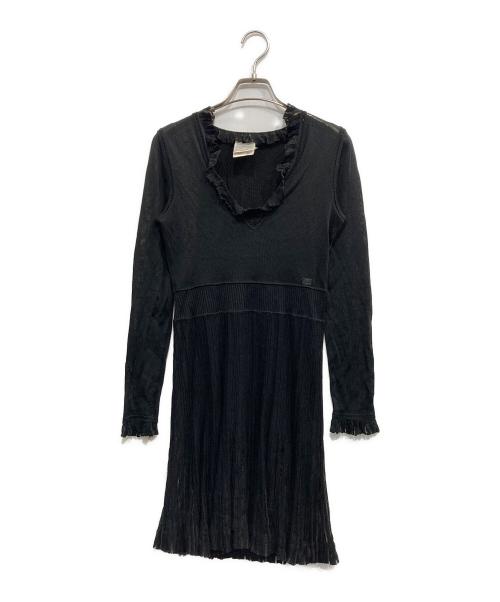 CHANEL（シャネル）CHANEL (シャネル) シースルーワンピース ブラック サイズ:38の古着・服飾アイテム