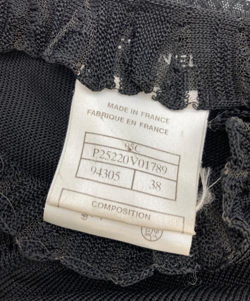 CHANEL（シャネル）CHANEL (シャネル) シースルーワンピース ブラック サイズ:38の古着・服飾アイテム