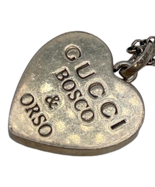 GUCCI（グッチ）GUCCI (グッチ) BOSCO&ORSO ハート シルバー ネックレスの古着・服飾アイテム