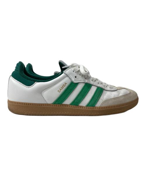 adidas（アディダス）adidas (アディダス) SAMBA OG スニーカー ホワイト×グリーン サイズ:27の古着・服飾アイテム