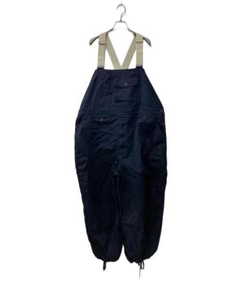 ANGLAN（アングラン）ANGLAN (アングラン) Backsatin Work Wide Overall ネイビー サイズ:FREEの古着・服飾アイテム