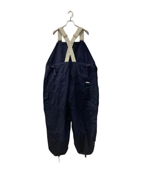 ANGLAN（アングラン）ANGLAN (アングラン) Backsatin Work Wide Overall ネイビー サイズ:FREEの古着・服飾アイテム