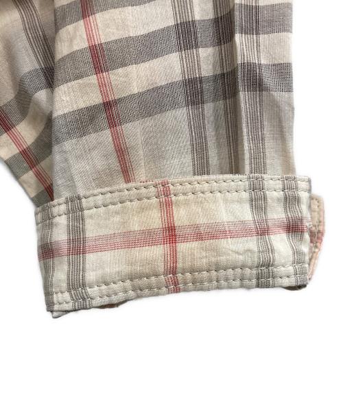 BURBERRY LONDON（バーバリーロンドン）BURBERRY LONDON (バーバリーロンドン) ベルテッド チェックシャツワンピース アイボリー サイズ:38の古着・服飾アイテム