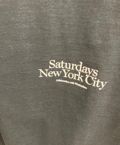 SATURDAYS SURF NYC（サタデーズサーフニューヨーク）SATURDAYS SURF NYC (サタデーズサーフニューヨーク) WIND AND SEA (ウィンダンシー) コラボ slash Tee ブラック サイズ:Lの古着・服飾アイテム