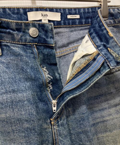 KITH（キス）KITH (キス) ウォッシュ加工 ストレート デニムパンツ インディゴ サイズ:W33の古着・服飾アイテム