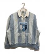 KITHキス）の古着「NELSON COLLARED PULLOVER/ポロスウェット」｜ブルー
