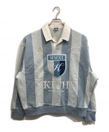 KITH（キス）の古着「NELSON COLLARED PULLOVER/ポロスウェット」｜ブルー