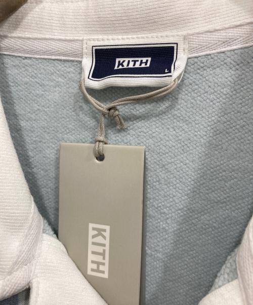 KITH（キス）KITH (キス) NELSON COLLARED PULLOVER/ポロスウェット ブルー サイズ:L 未使用品の古着・服飾アイテム