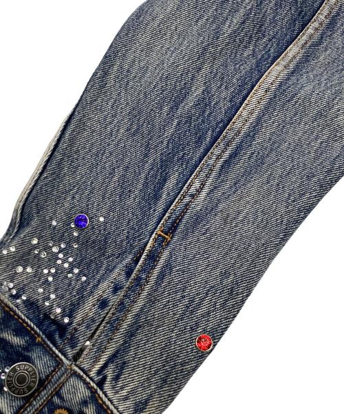SUPPLIER（サプライヤー）SUPPLIER (サプライヤー) Rhinestone Denim Jacket インディゴ サイズ:Mの古着・服飾アイテム