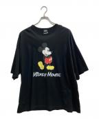 Name.×DISNEYネーム×ディズニー）の古着「OUT OF FOCUS PRINT TEE MICKEY MOUSE/半袖カットソー」｜ブラック
