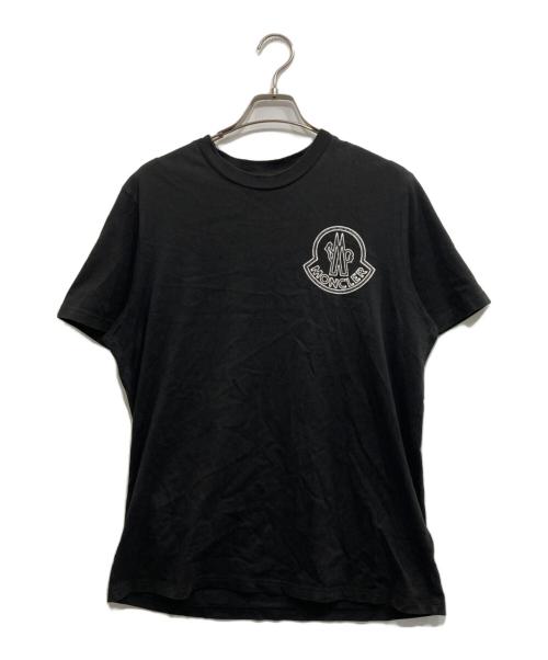 MONCLER（モンクレール）MONCLER (モンクレール) PRINT LOGO COTTON S/S T-SHIRT/プリント　ロゴ　コットン　ショートスリーブ　Tシャツ ブラック サイズ:Ｍの古着・服飾アイテム