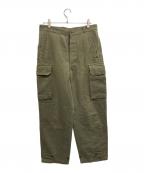 KAPTAIN SUNSHINEキャプテンサンシャイン）の古着「Fatigue Pants/M-47後期モデル コットンシルクリネン ファティーグパンツ」｜オリーブ